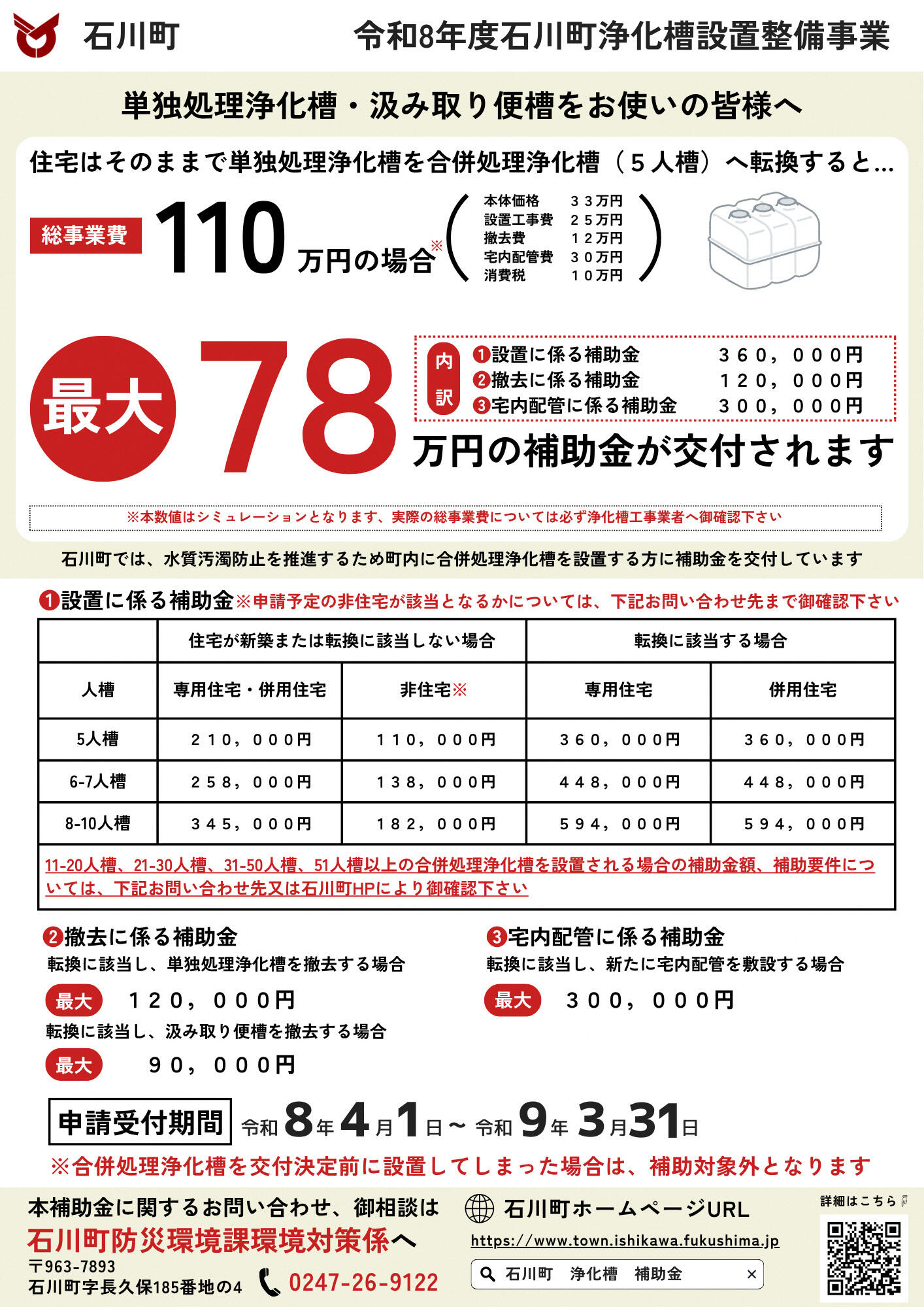 令和8年度浄化槽設置整備事業補助金チラシ