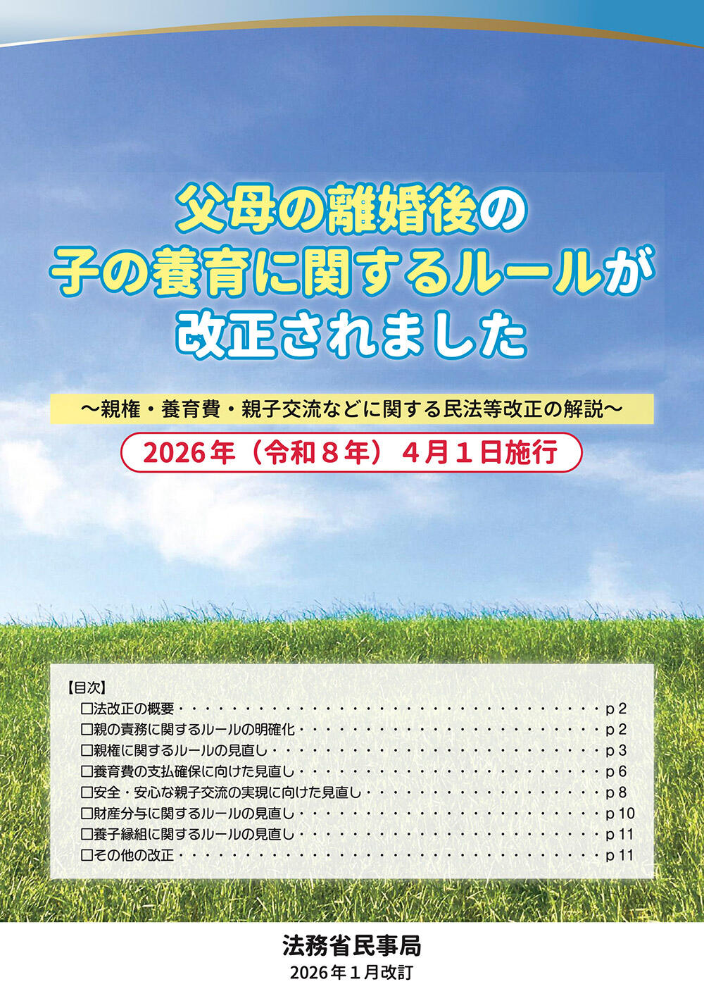 父母の離婚後の子の養育に関する民法改正（共同親権等）について