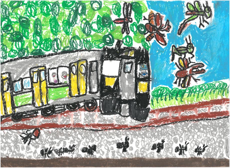 虫もいっしょにはしるよ！