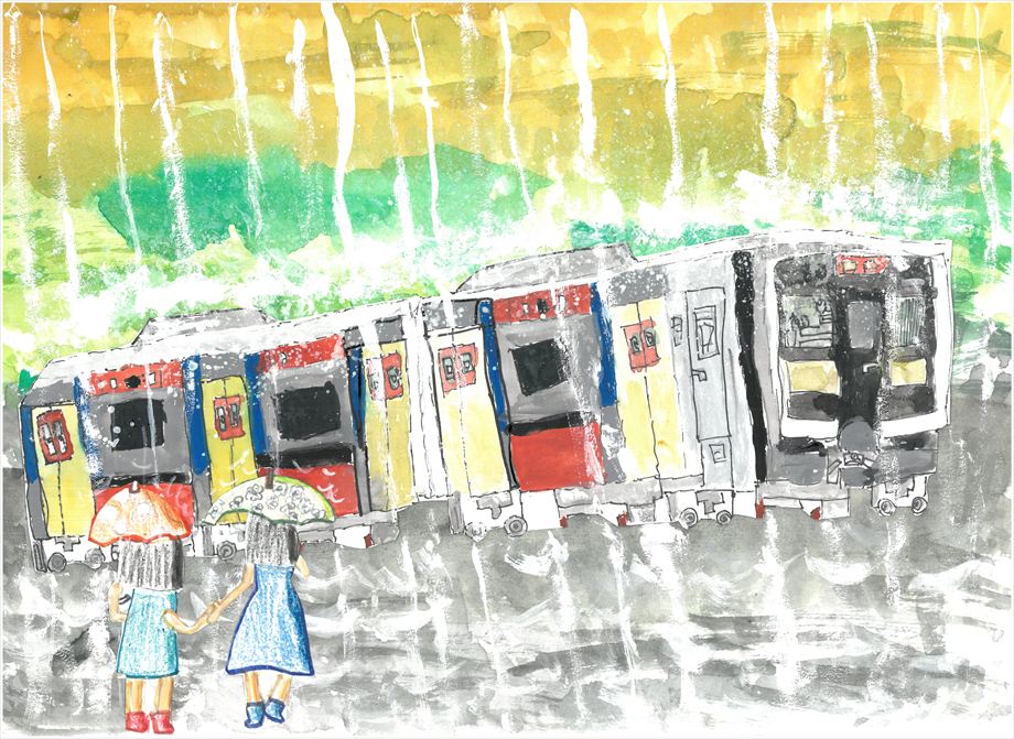 雨でもがんばれ水郡線