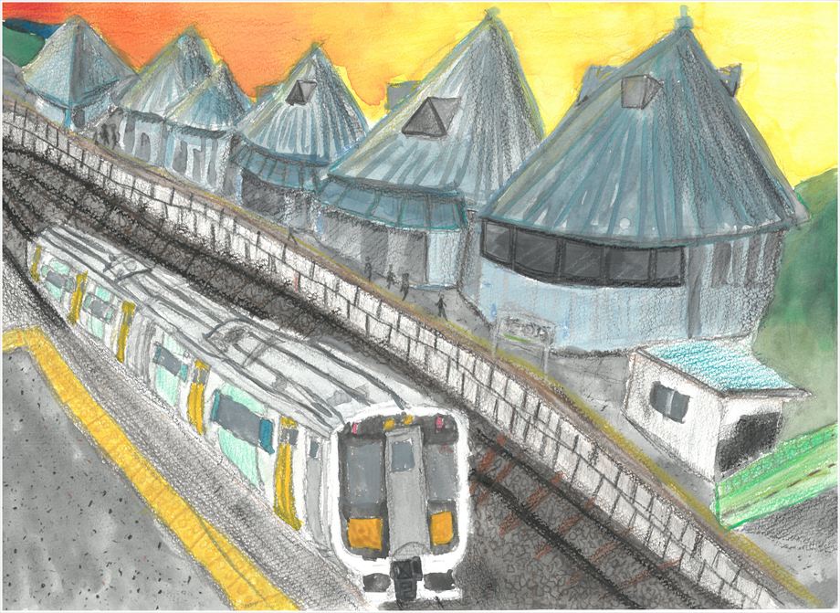 夕暮れの磐城塙駅